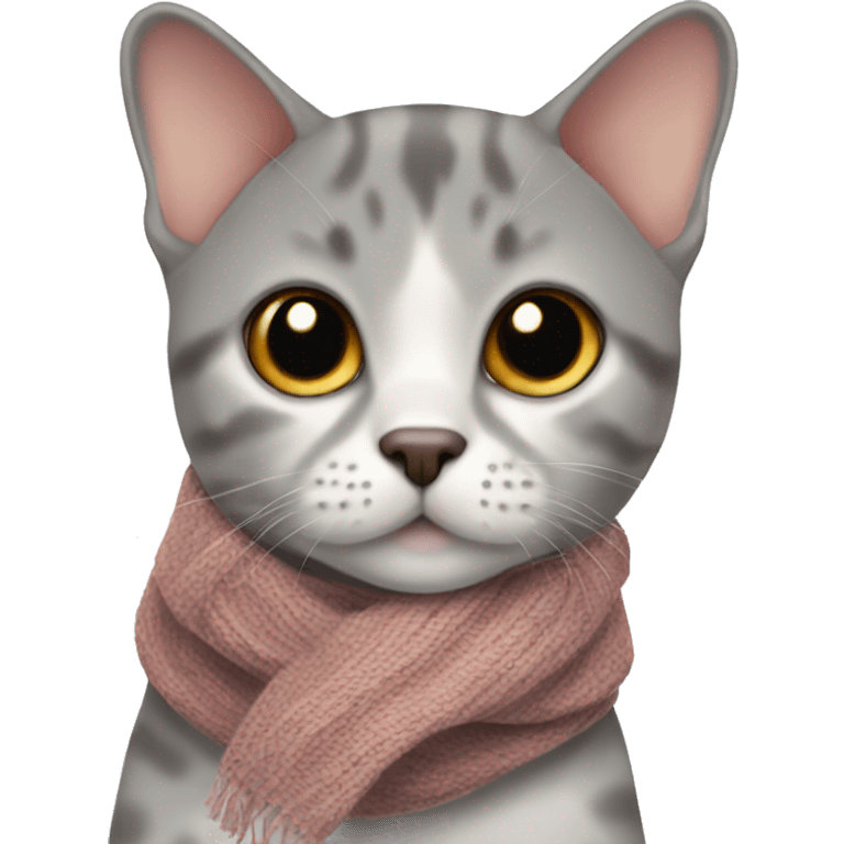 Britisch Shorthair with scarf  emoji