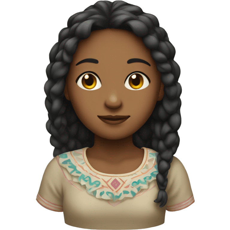 Girl with traditional  emoji