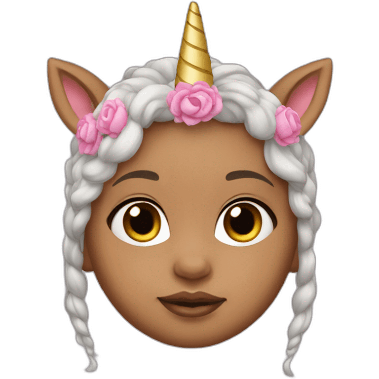 Light skin Newborn with unicorn headband emoji