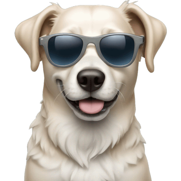 Dog with sunglasses  emoji