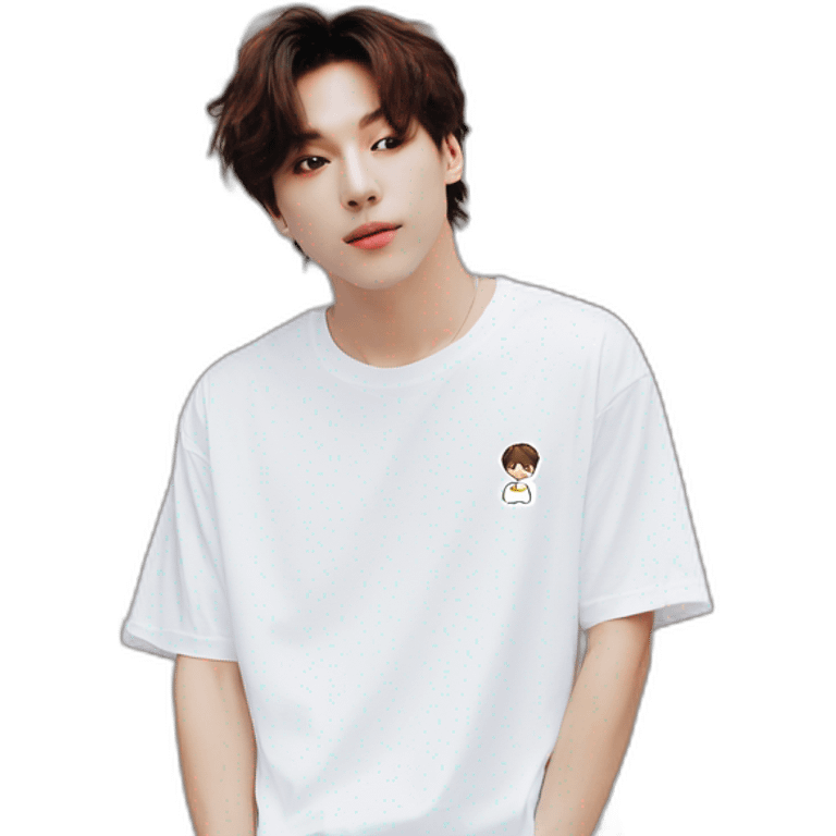 jungkook bts white t-shirt  emoji