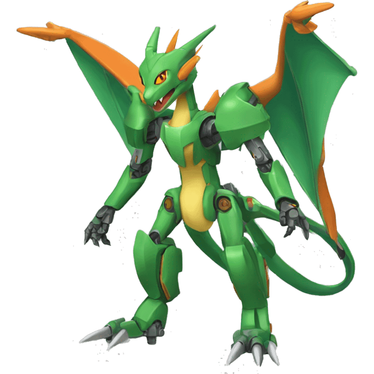 Mechanical Flygon-dragon-Charizard-raptor-Medabot-Mecha full body emoji