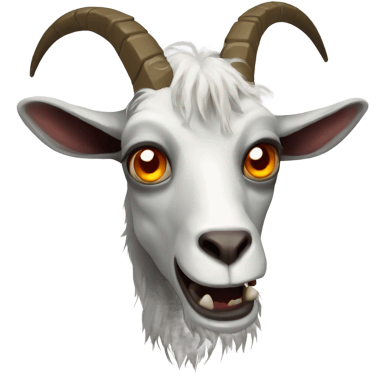 Scary zombie goat emoji