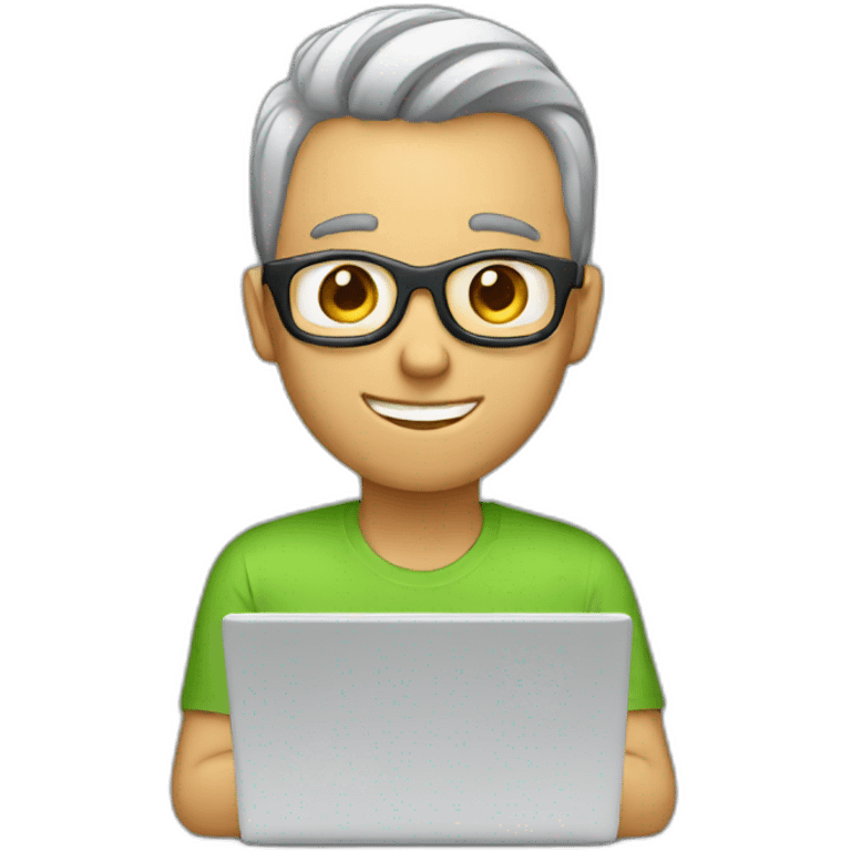 Guy on laptop  emoji