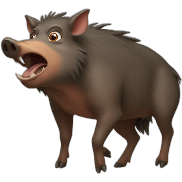 Scared boar emoji