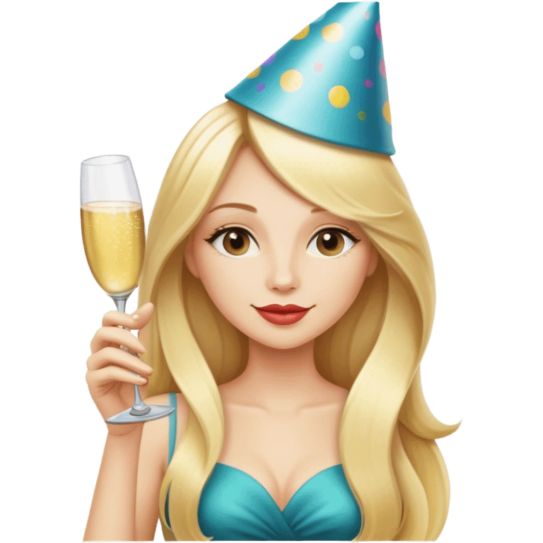 party woman with long blonde hair emoji