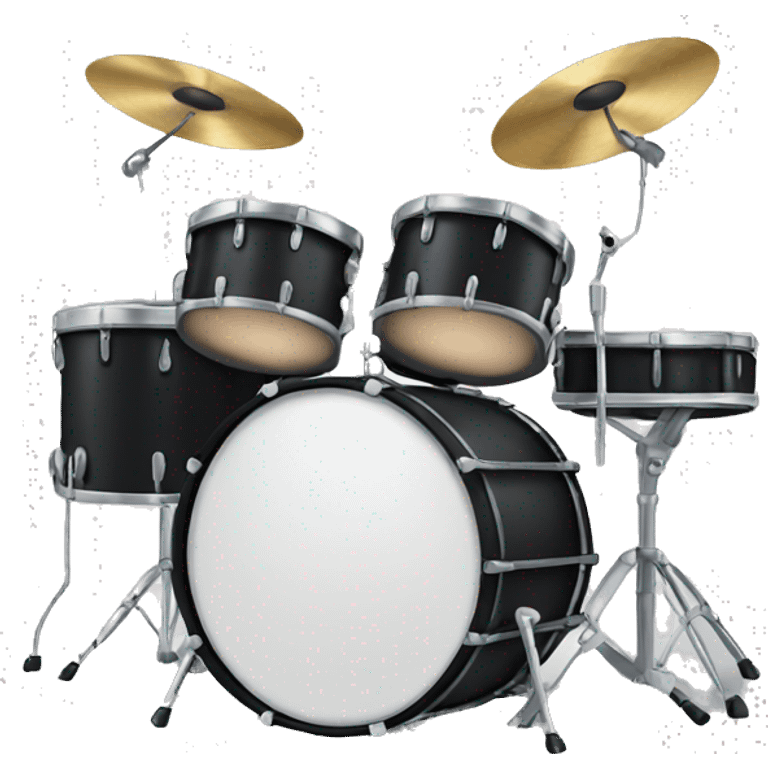 Black drum set emoji