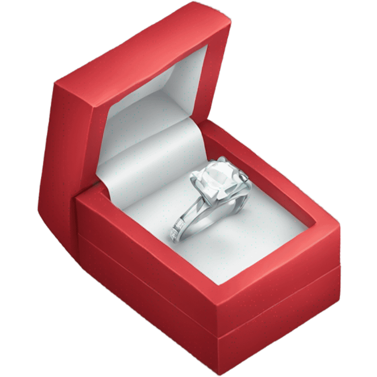 Diamond ring in box red emoji