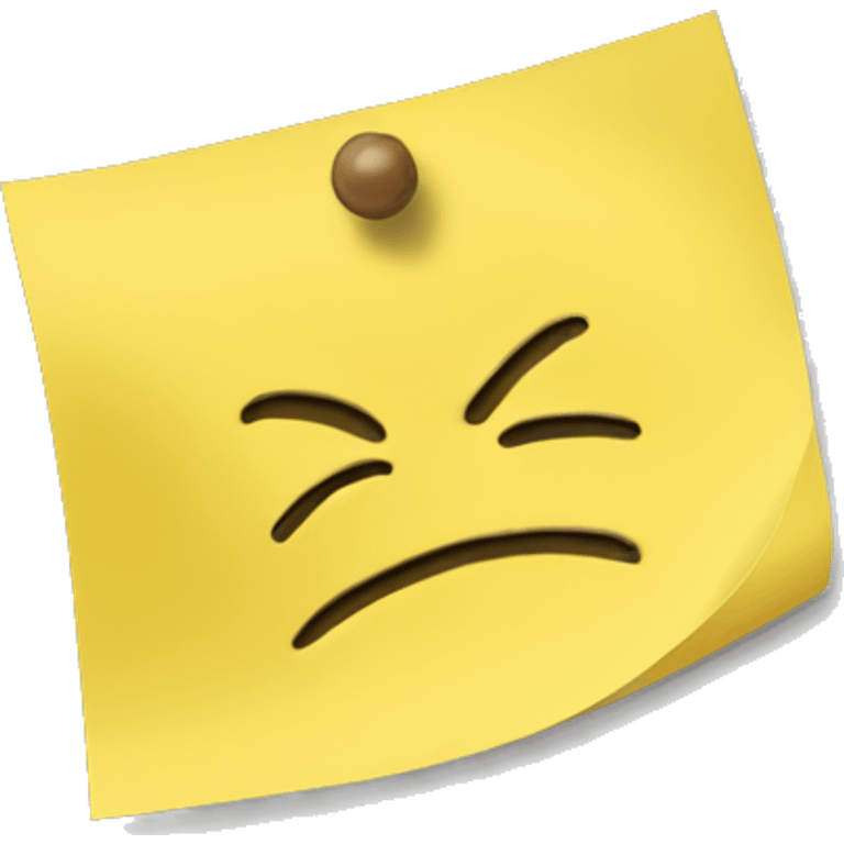 A pinned yellow note emoji