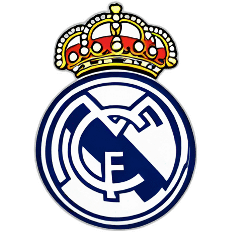 real madrid logo black and white emoji