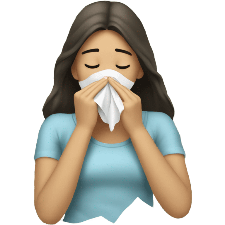 Girl Blowing nose with money emoji