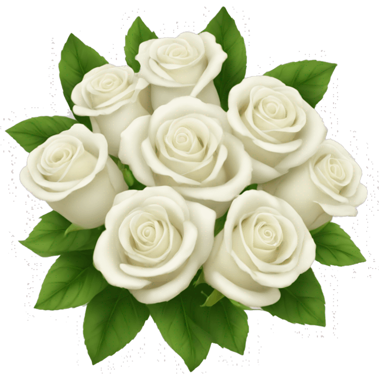 bouquet of white roses  emoji