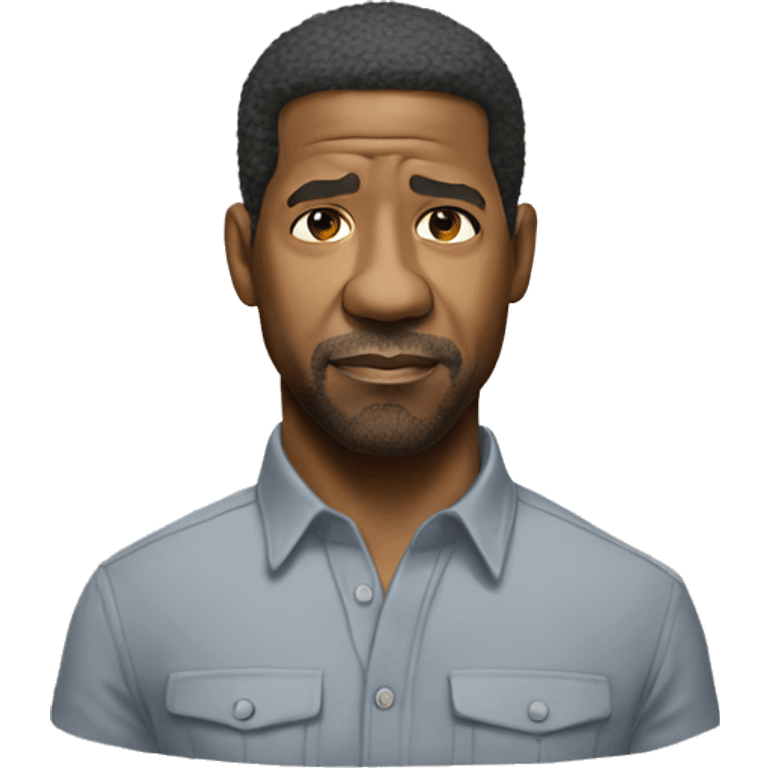 hyper realistic denzel washington wearing shirt emoji