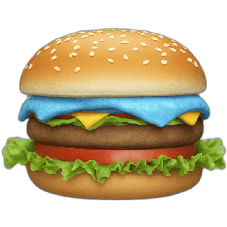 Blue-burger emoji