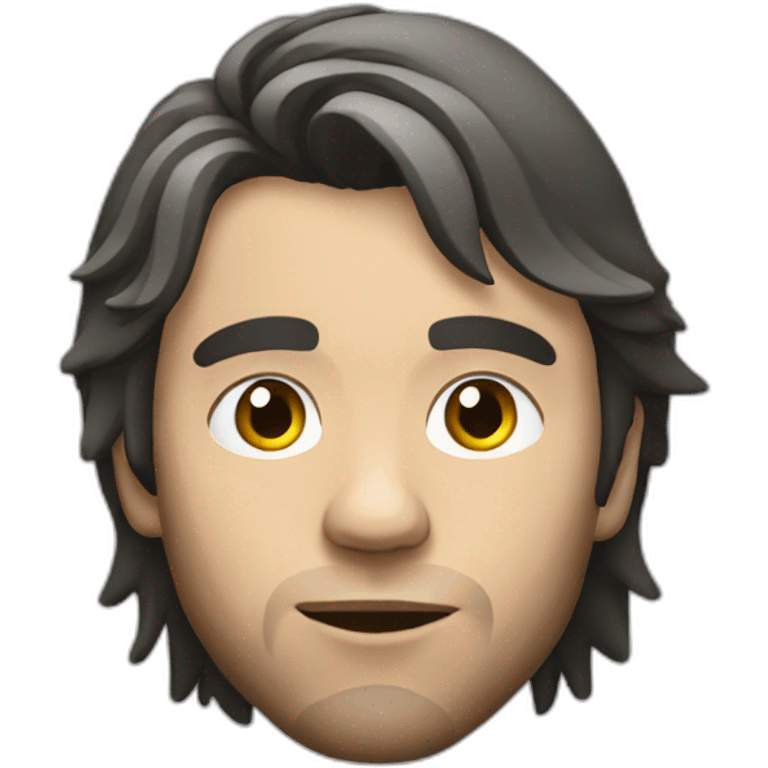 Orelsan with white streak emoji