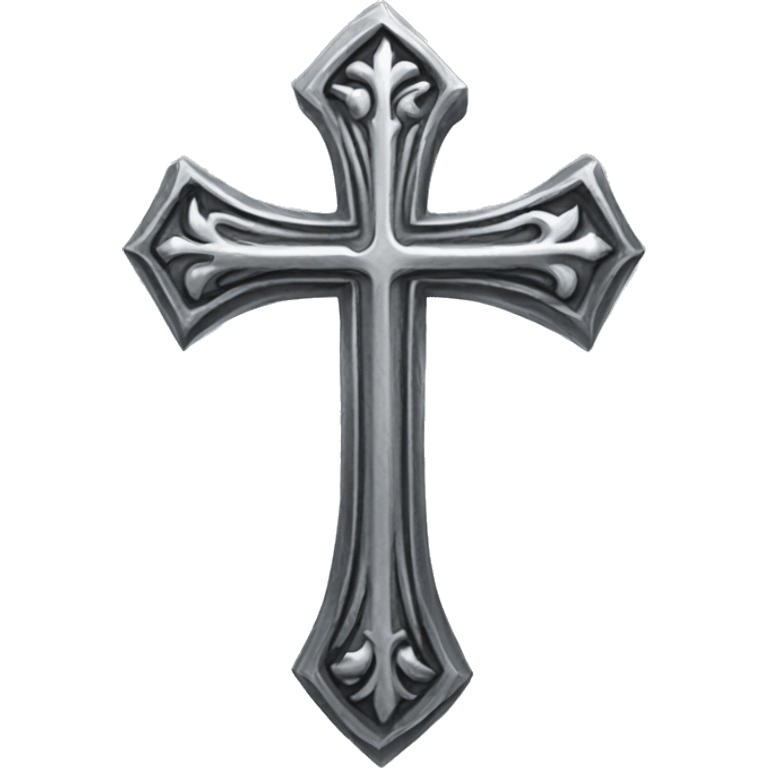 silver gothic cross emoji