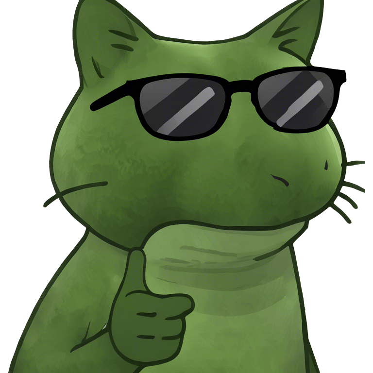 Cat with sunglasses emoji