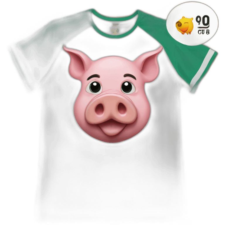 Pig with sevillafc t-shirt realist emoji