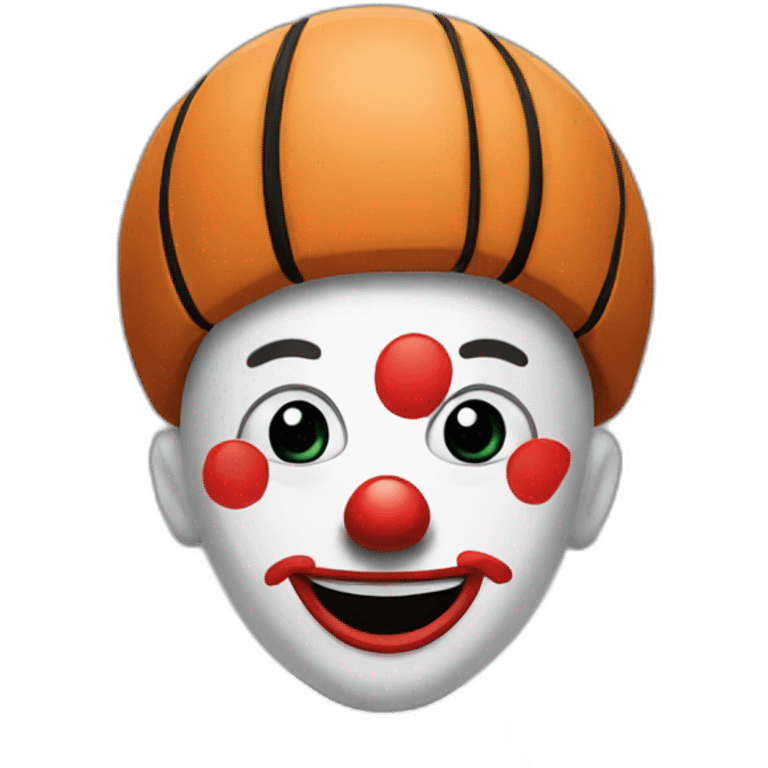 Un clown qui fais du basket  emoji