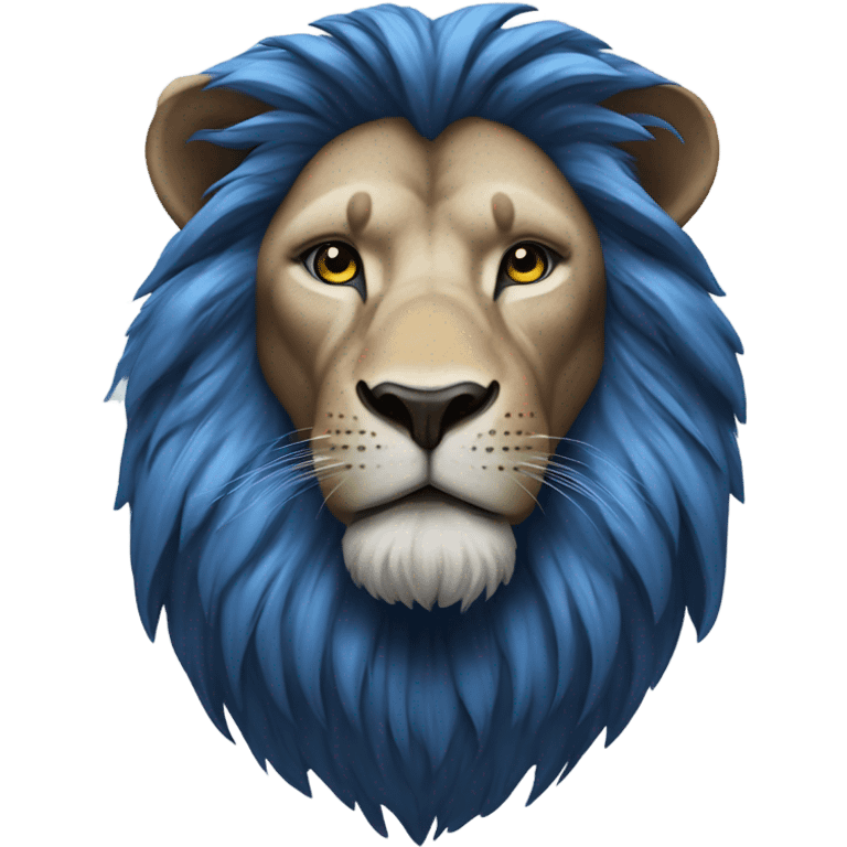 a blue lion emoji