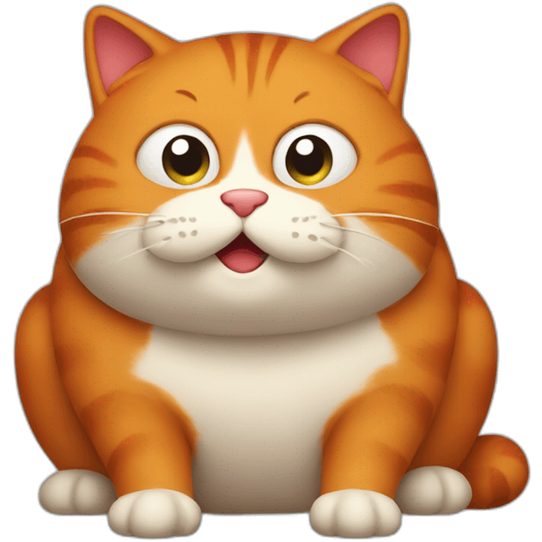 Red fat cat pooping emoji