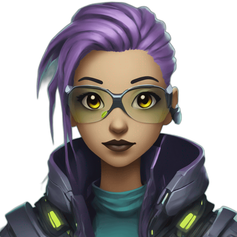 cyberpunk alien character desing scifi roguelike rpg style inspired by slay the spire digital art emoji