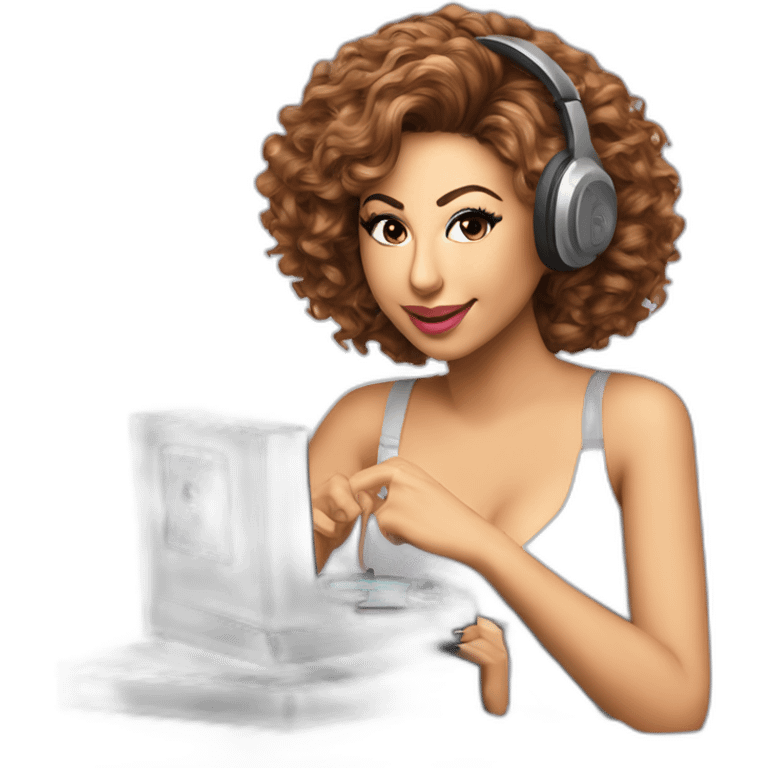 myriam fares playing play station emoji