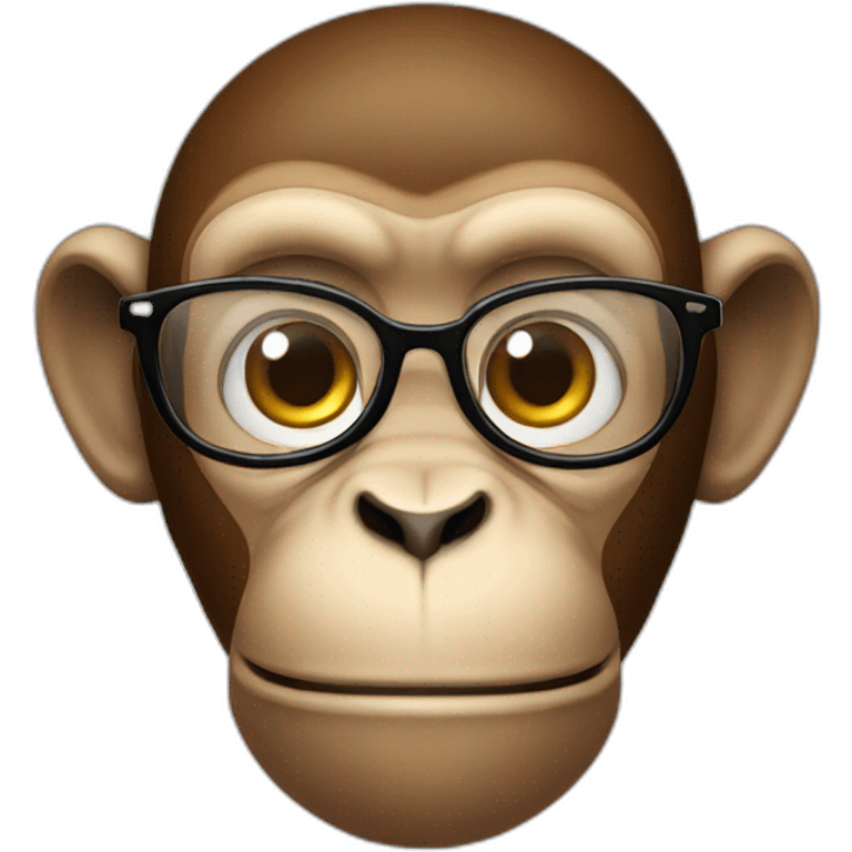 head of monkey with a glasses emoji