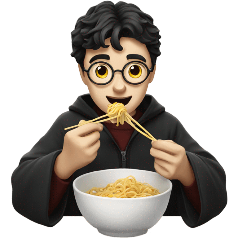 harry potter eating noodles emoji