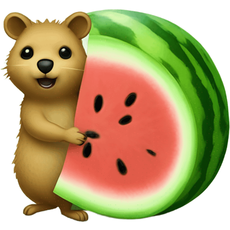 a quokka crossed with a watermelon emoji