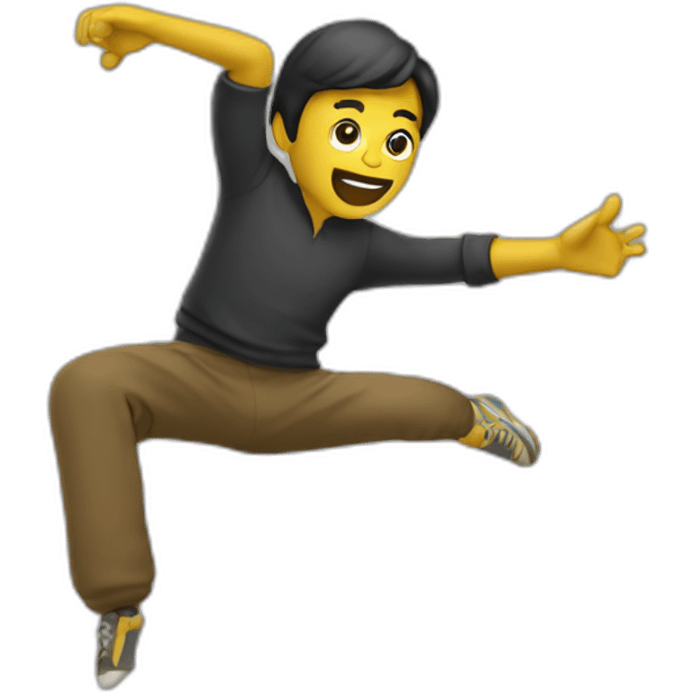 une personne qui dab emoji