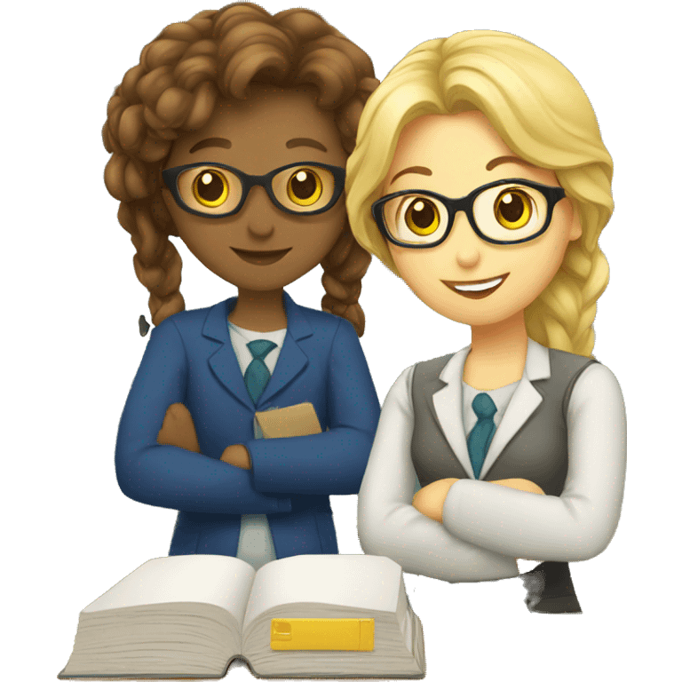 teacher and students emoji