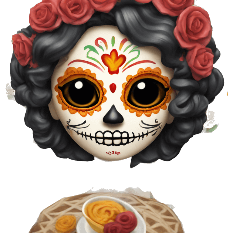 Dia de Los muertos party flan emoji