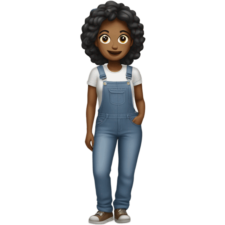 Cool mom in overalls emoji