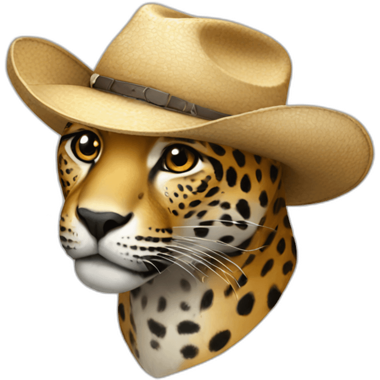 Jaguar avec chapeau de cowboy  emoji