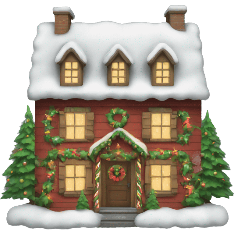 Christmas house emoji