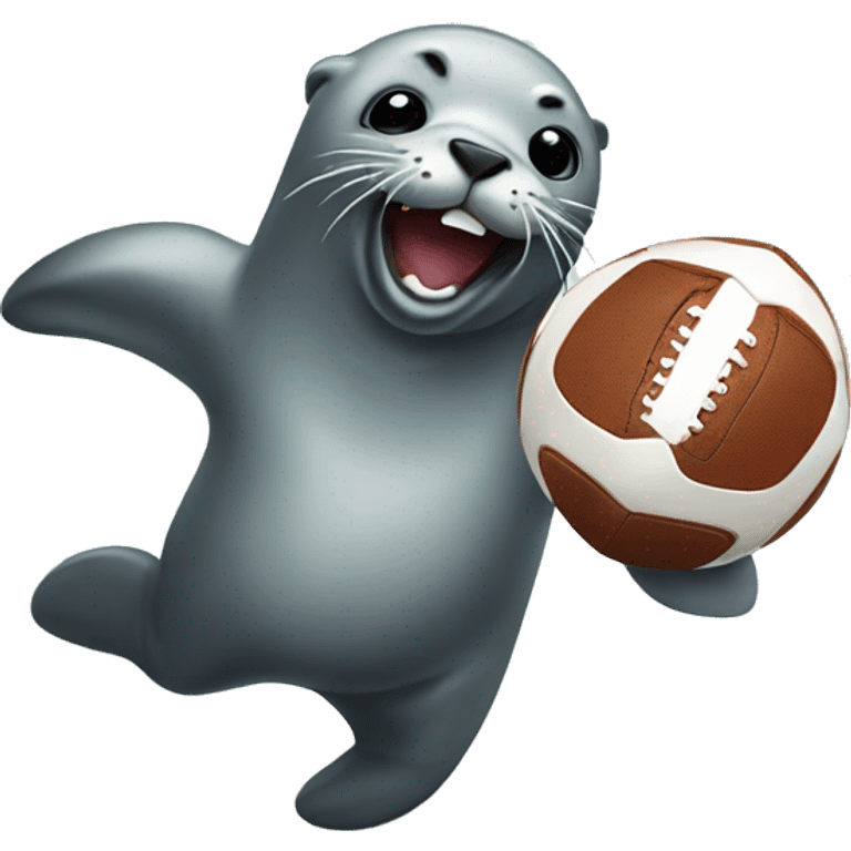 Seal playing football emoji