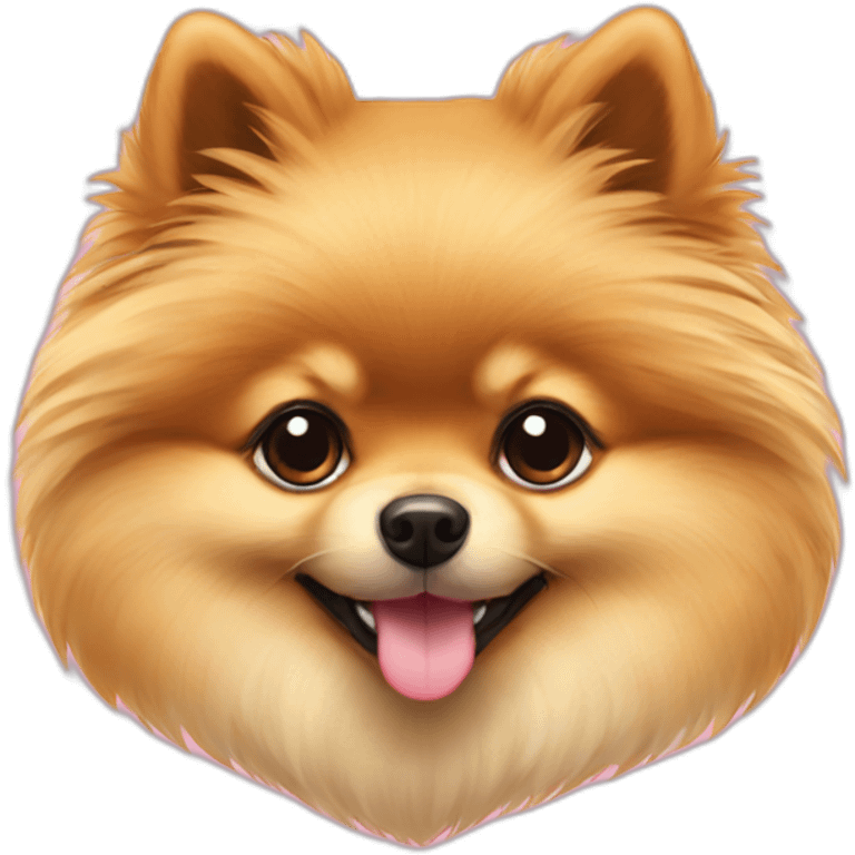 pomeranian  ith heart emoji