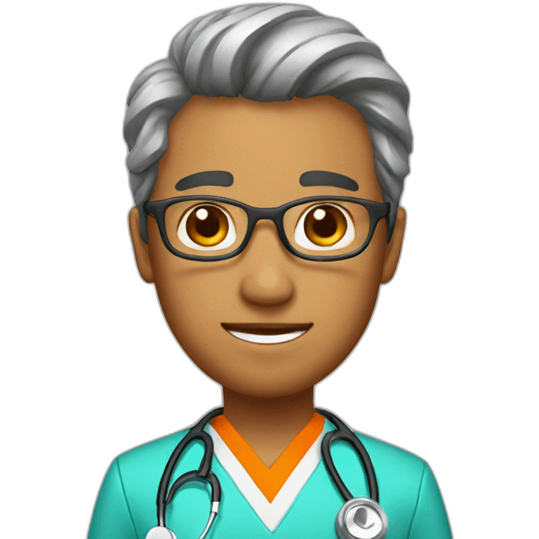 Doctor in orange Uniform emoji