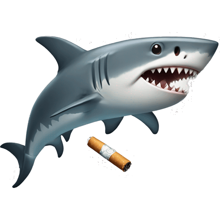 Shark with cigarette  emoji