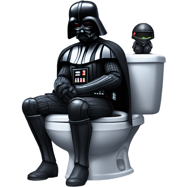 Death Vader on toilet emoji