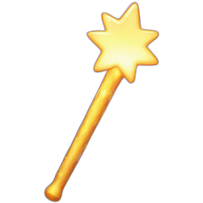 glowing magic wand with sparking emoji