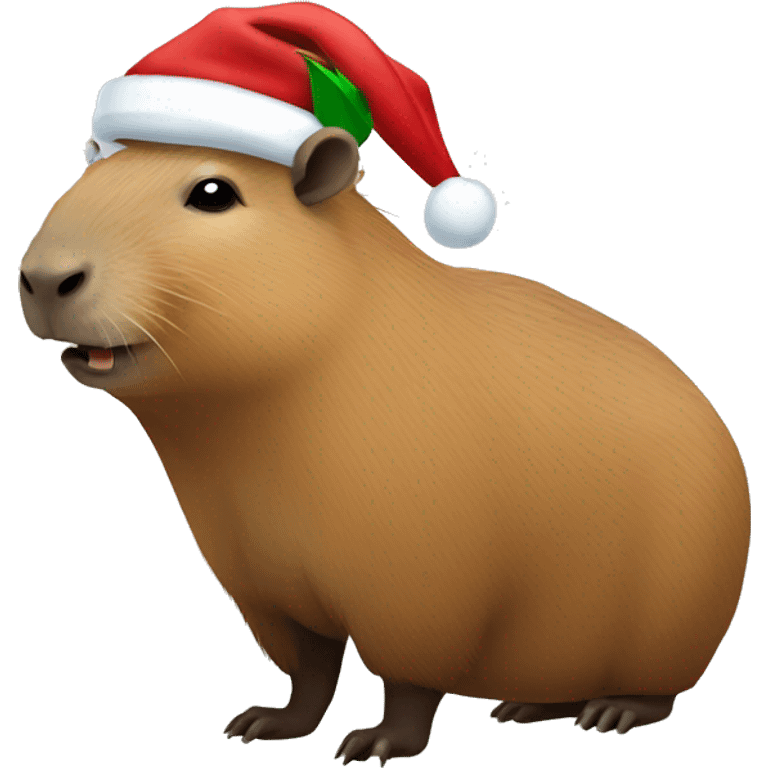 Christmas capybara emoji