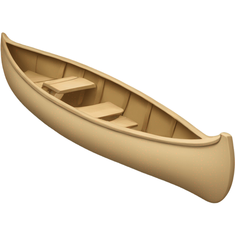 Beige canoe emoji