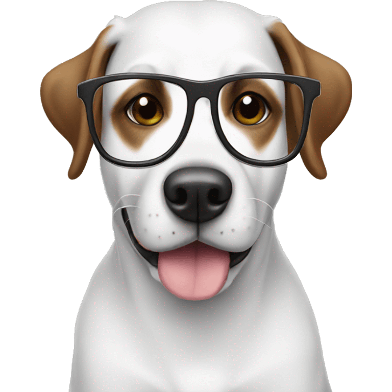 Dog wear glasses emoji