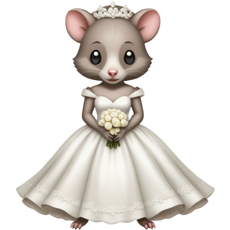 Possum in a wedding dress  emoji