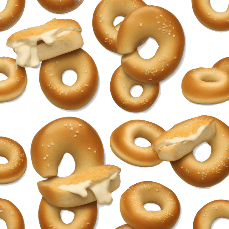 Everything bagel with cream cheese emoji