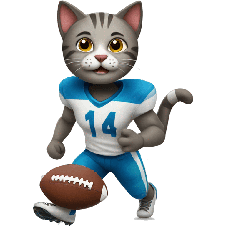 Cat play football emoji