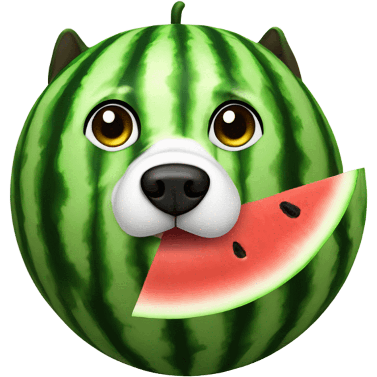 Watermelon as a dog emoji