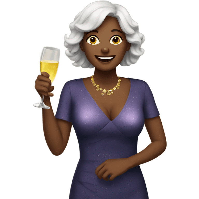 Wife celebrating new year emoji